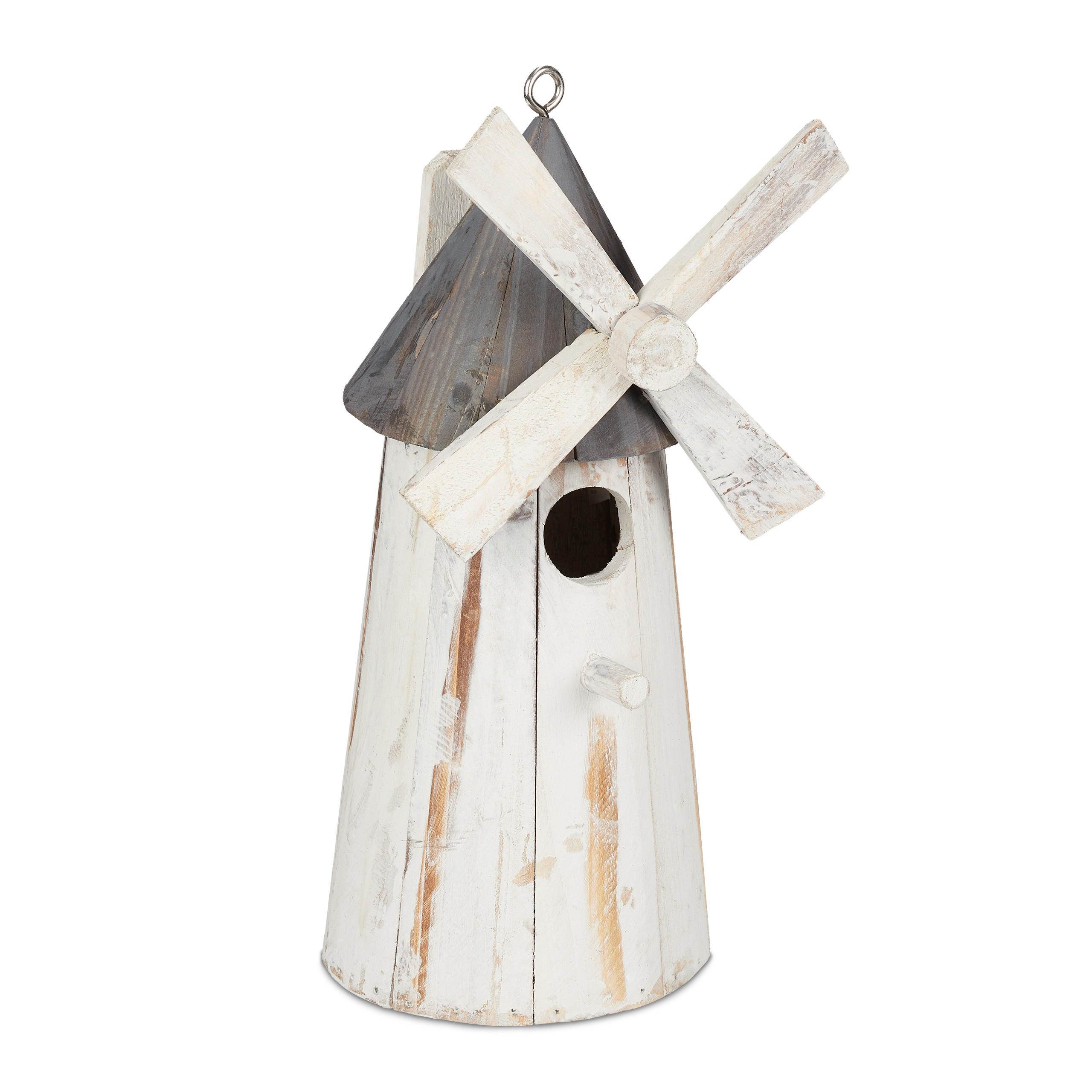 DEKO Vogelhaus - Weiß, Holz (13.5/32/13.5cm) - Relaxdays