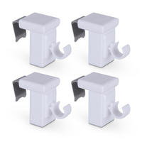 KLEMMTRÄGER für Cafehausstangen 4er Pack - Weiß, Kunststoff (2/4/4cm) - Bestlivings