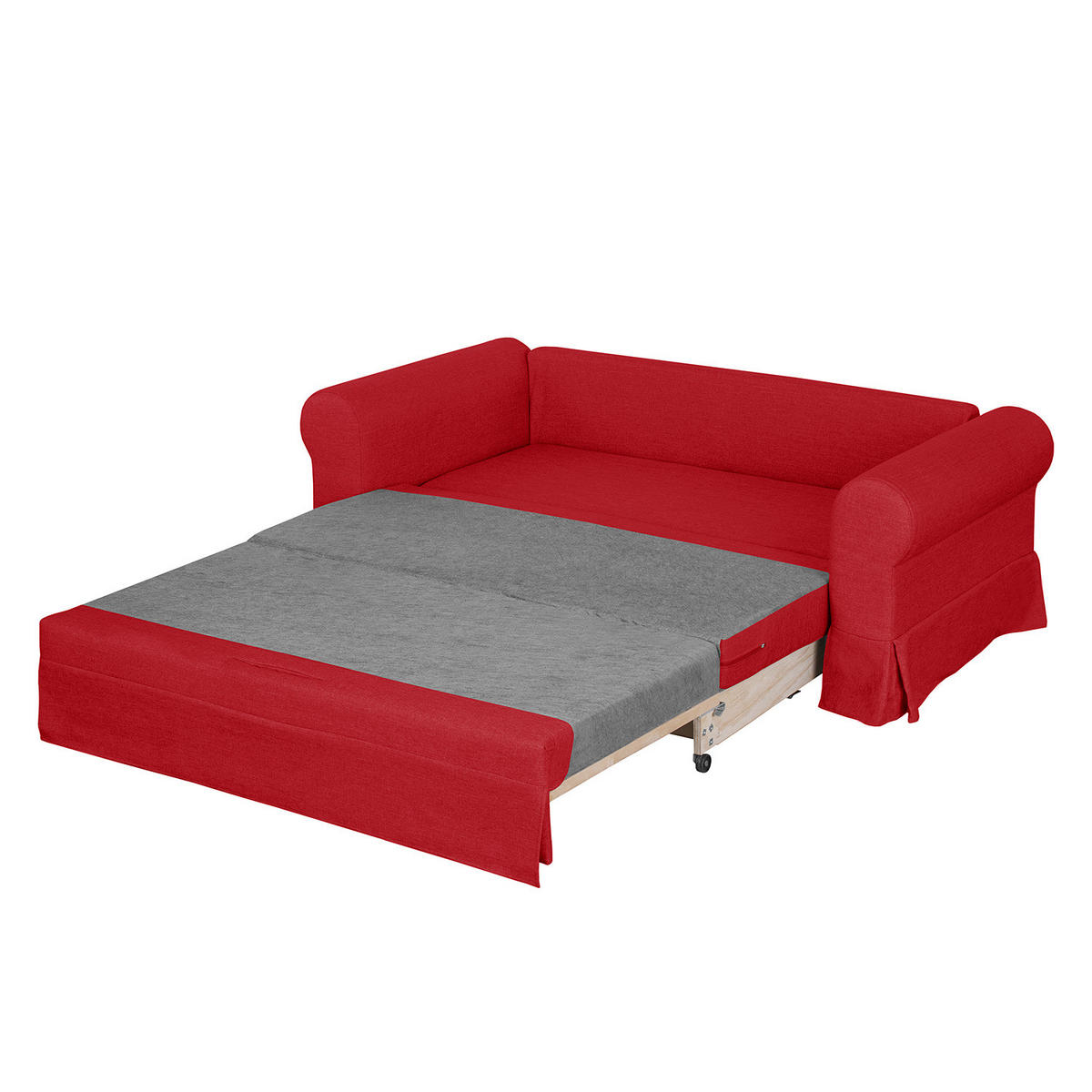 SCHLAFSOFA mit Husse - Rot, Textil (205/90/90cm) - home24