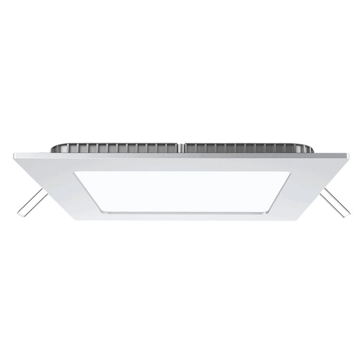 LED EINBAU PANEL Weiß Aluminium 2er Set - Weiß, Metall (12/12/2.5cm)