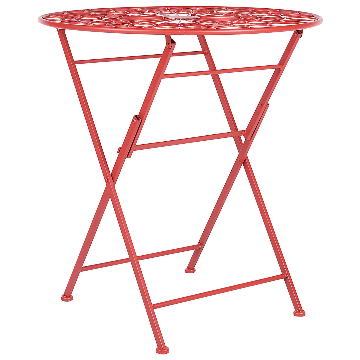 BALKONSET 2-Sitzer Metall rot Scario - Rot, Metall - Beliani
