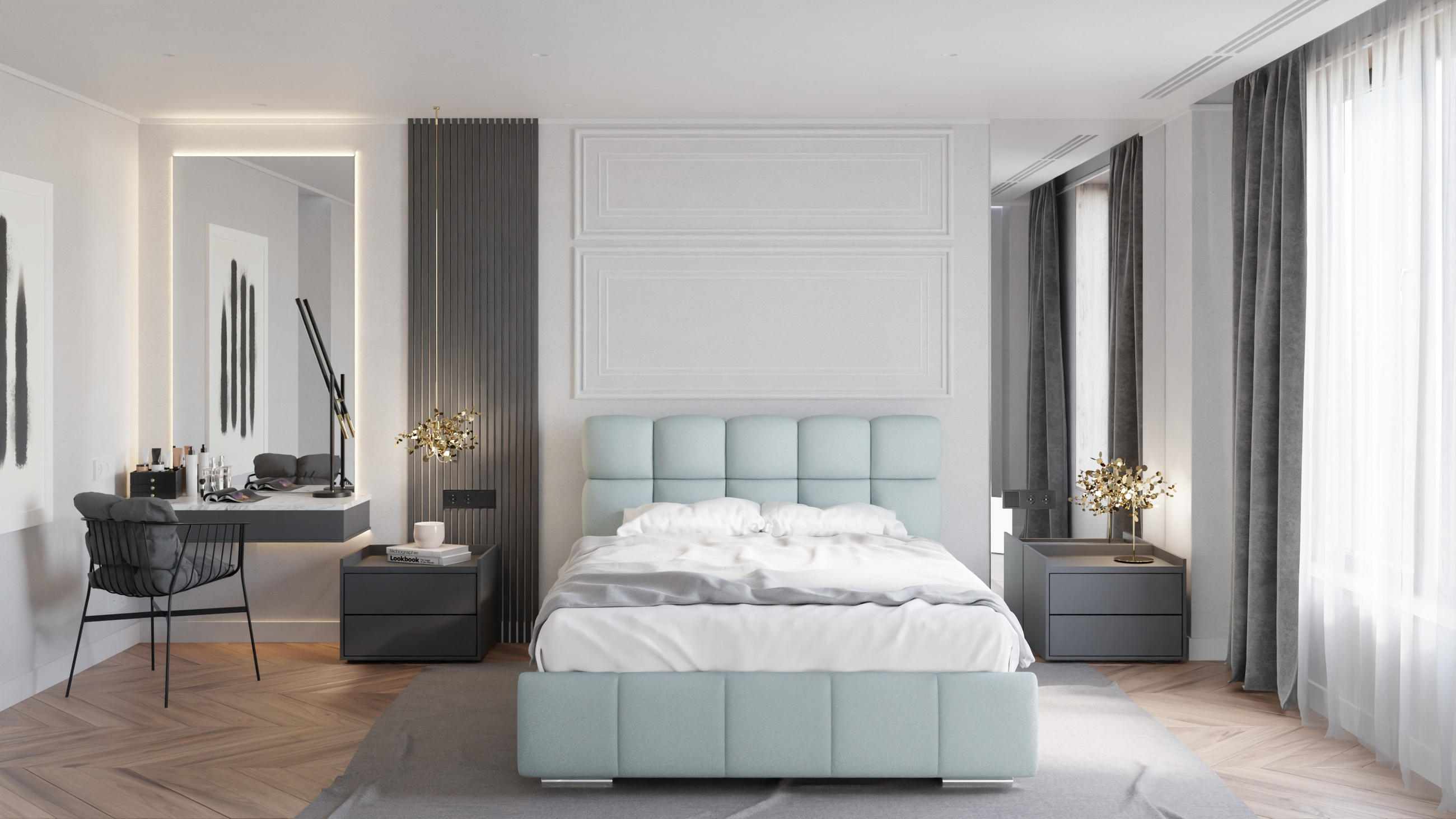 POLSTERBETT Bliss 140 x 200 cm mit Bettkasten und Lattenrost taschenfederkernmatratze mit kokos 20cm - hellgrau - Hellgrau, Holz (140/200cm) - Panda Möbel