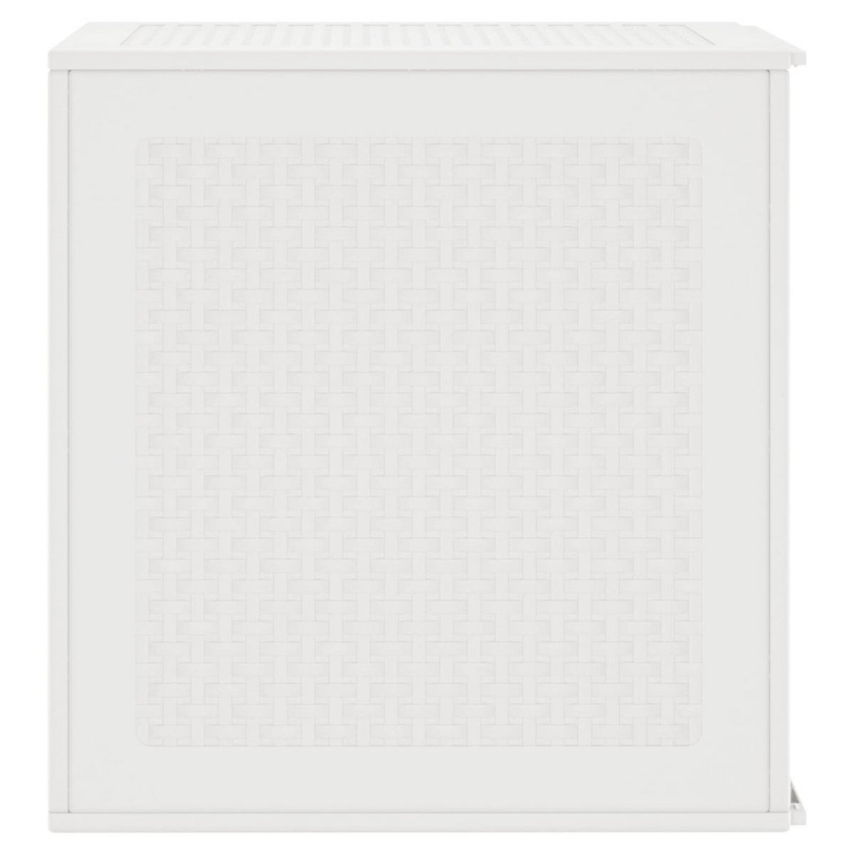 AUFBEWAHRUNGSBOX Mit Speicher Weiss 55/53/57 Cm Polypropylen - Weiß, Kunststoff (53/57/55cm) - vidaXL