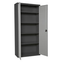 STAHLSCHRANK Amego HxBxT 180x60x40 cm 4x Fachboden Grau-Anthrazit - Grau, Metall (60/180/40cm) - PROREGAL