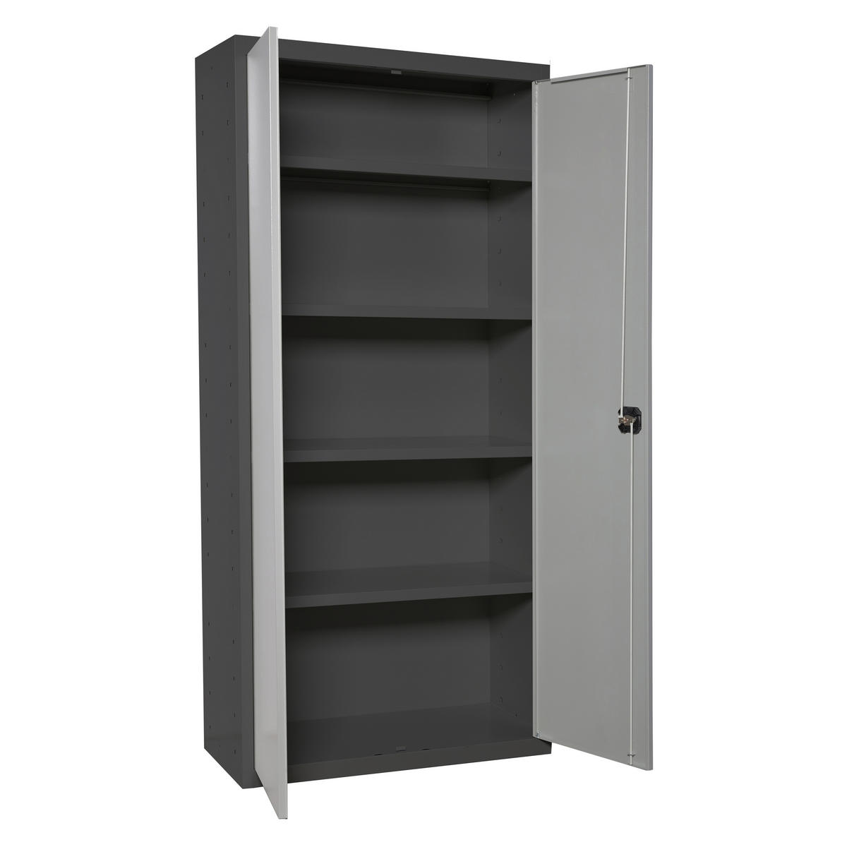 STAHLSCHRANK Amego HxBxT 180x60x40 cm 4x Fachboden Grau-Anthrazit - Grau, Metall (60/180/40cm) - PROREGAL