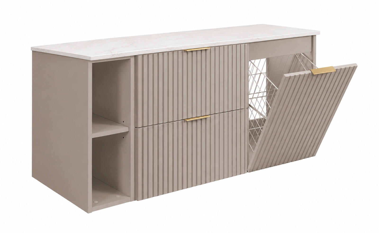 3XE Living Badmöbel-Set Kaschmir, Creme 120x57x46 cm