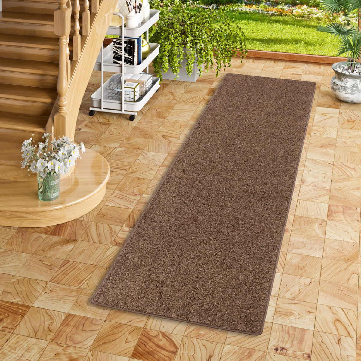 HOCHFLOR LANGFLOR TEPPICH LÄUFER COTTAGE - Mokka, Textil (80/320cm) - Snapstyle