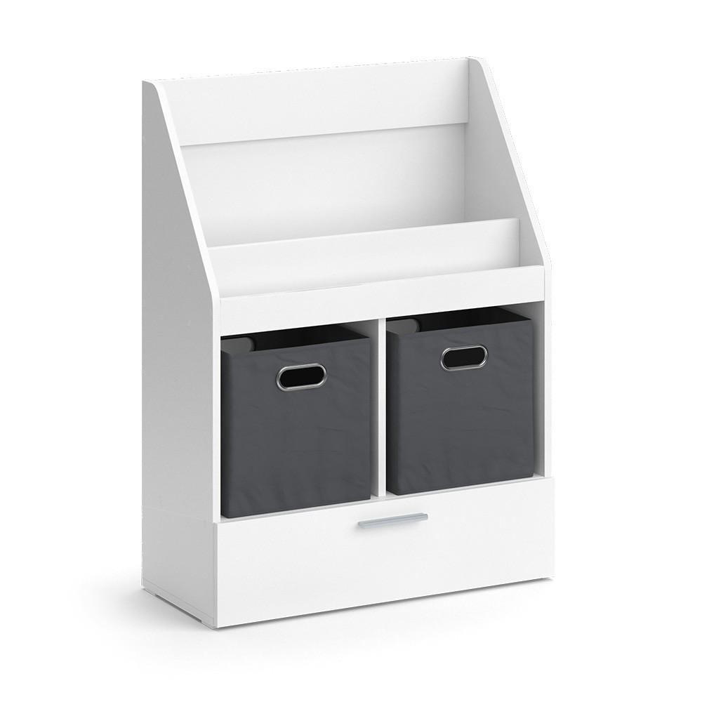 BÜCHERREGAL Luigi Weiß 72 x 96.2 cm Mit Faltboxen - Weiß, Holzwerkstoff (72/96.2/31.2cm) - Vicco
