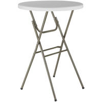 STEHTISCH Pascal,standfest mit bodenschonenden Kunststofffüßen,weiß - Weiß, Metall (80/80/110cm) - tectake