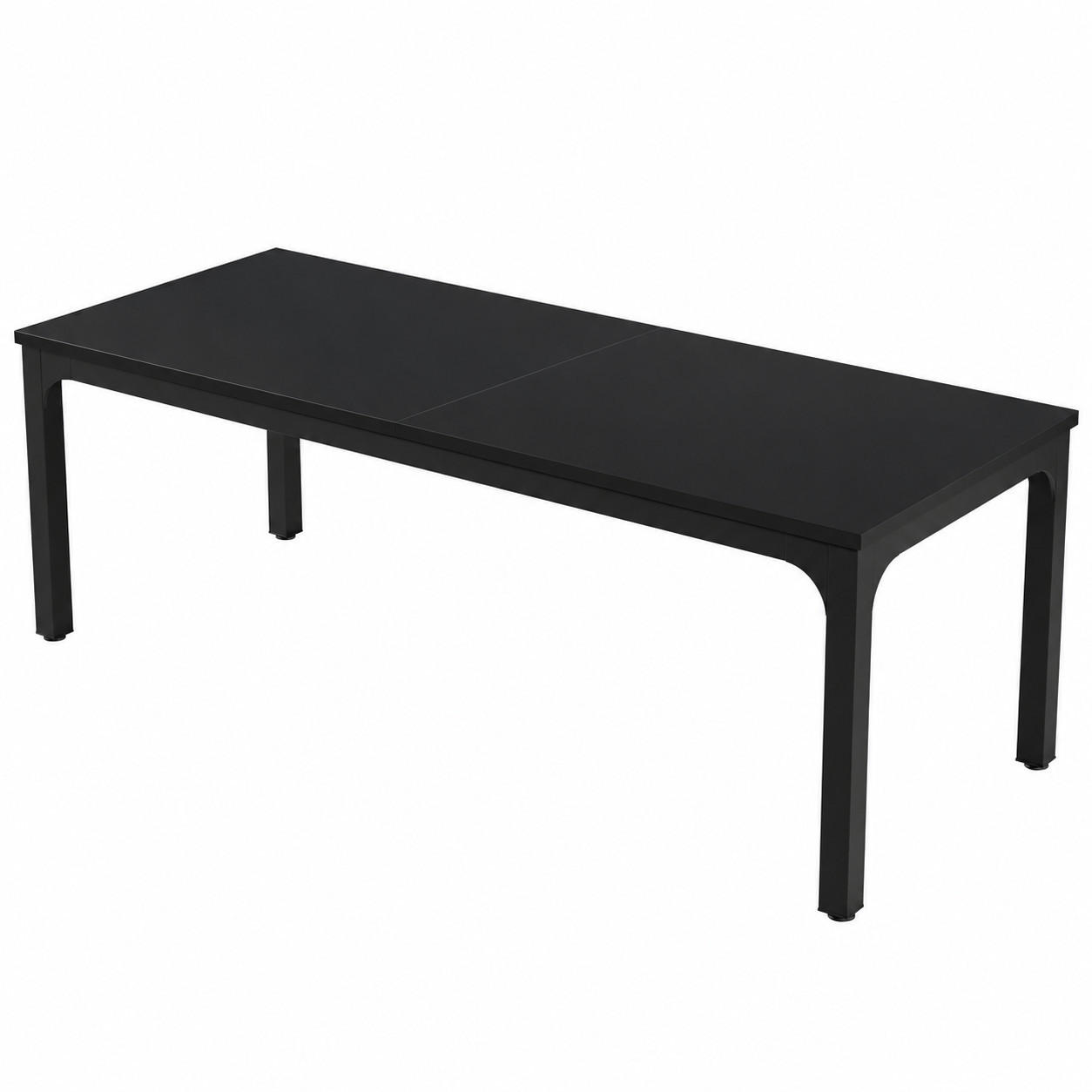 ESSTISCH 200 x 70 cm Holzoptik Schwarz für 6-8 Personen - Schwarz, Metall (200/70/75cm) - Meubliv