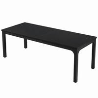 ESSTISCH 200 x 70 cm Holzoptik Schwarz für 6-8 Personen - Schwarz, Metall (200/70/75cm) - Meubliv
