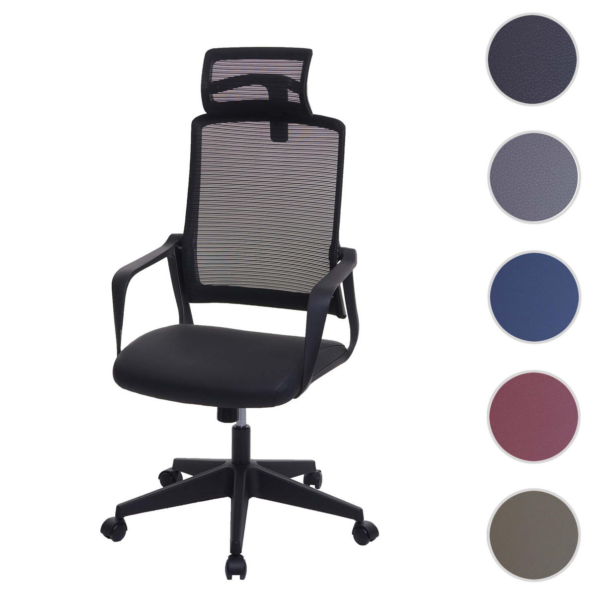 BÜROSTUHL Schwarz - Schwarz, Textil (64/128/66cm) - MCW