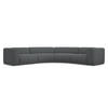 ECKSOFA Strukturstoff Stoff Grau - Schwarz/Graphitfarben, Kunststoff/Textil (318/318cm) - Makamii