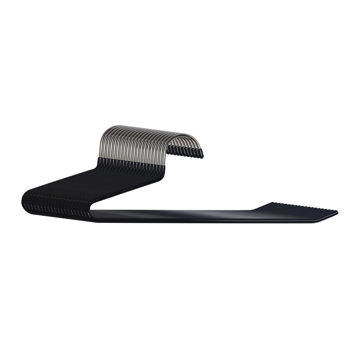 SET obešalnikov za hlače - črna, kovina/umetna masa (35/17.5/0.5cm) - Relaxdays