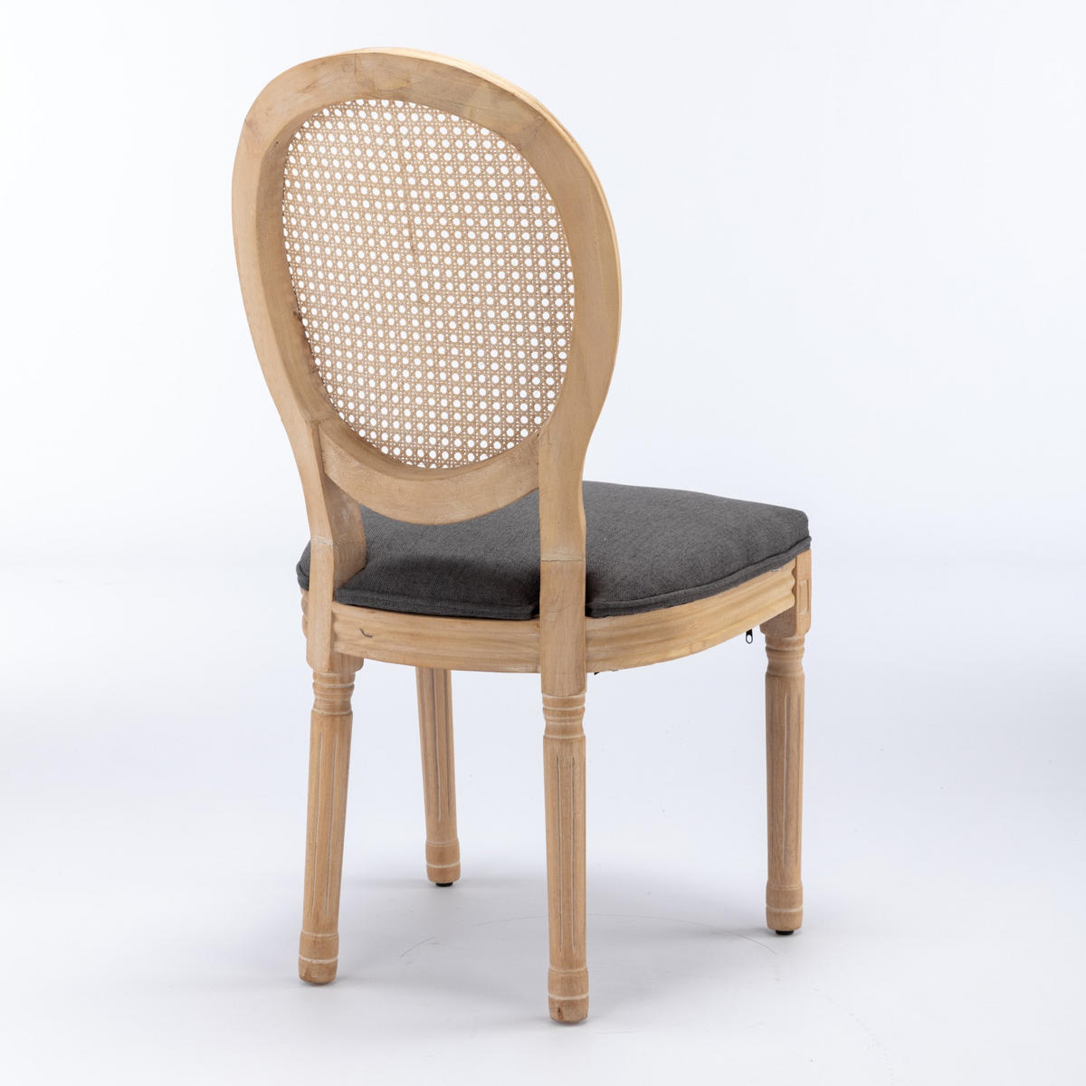 ESSZIMMERSTÜHLE 2er Set Medaillonstuhl mit Wiener Geflecht, Grau - Beige/Naturfarben, Holz (49/95/59.5cm) - LVHOM