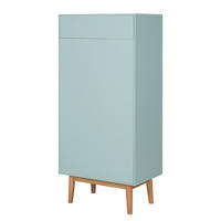 SCHUHKOMMODE mit 1 Schublade und 1 Tür - Eichefarben/Mintgrün, Holzwerkstoff (60/132/38cm) - home24