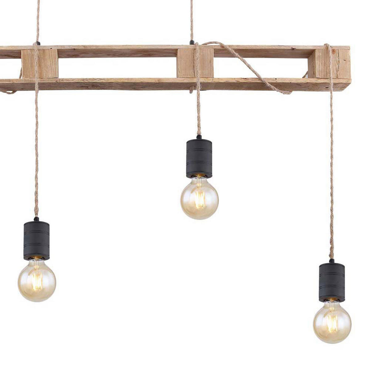 HÄNGELEUCHTE Joelle Holz Braun - Braun, Holz (121/10/120cm) - Globo Lighting