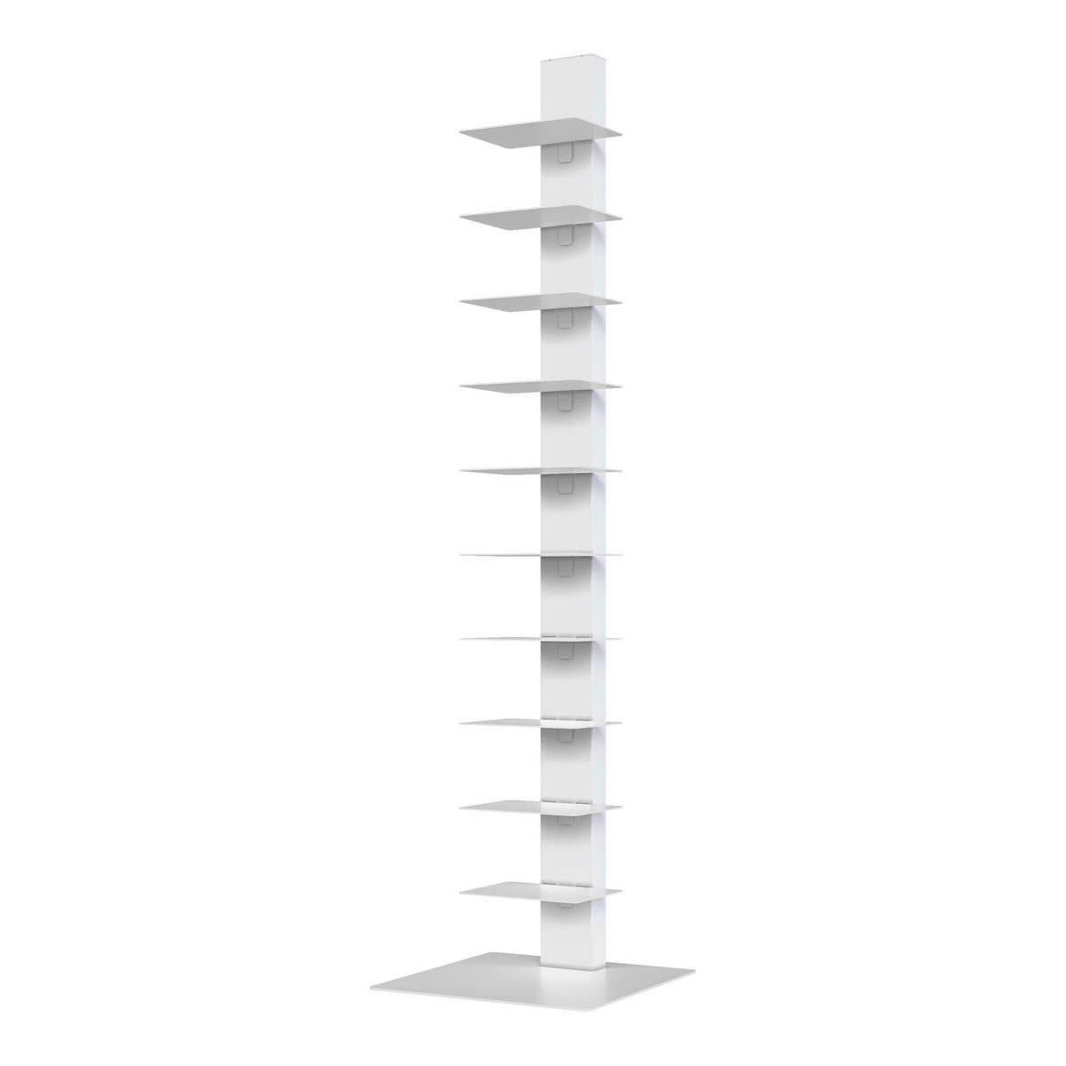 BÜCHERREGAL Eksjö - Weiß, Metall (39/150/39cm) - [en.casa]