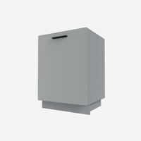 SPÜLENUNTERSCHRANK Bonn D1ZM/60 Dust Grey Matt / Grau Matt 60 / 50 / 82cm - Grau, Holz/Holzwerkstoff (60/82/50cm) - Feldmann-Wohnen