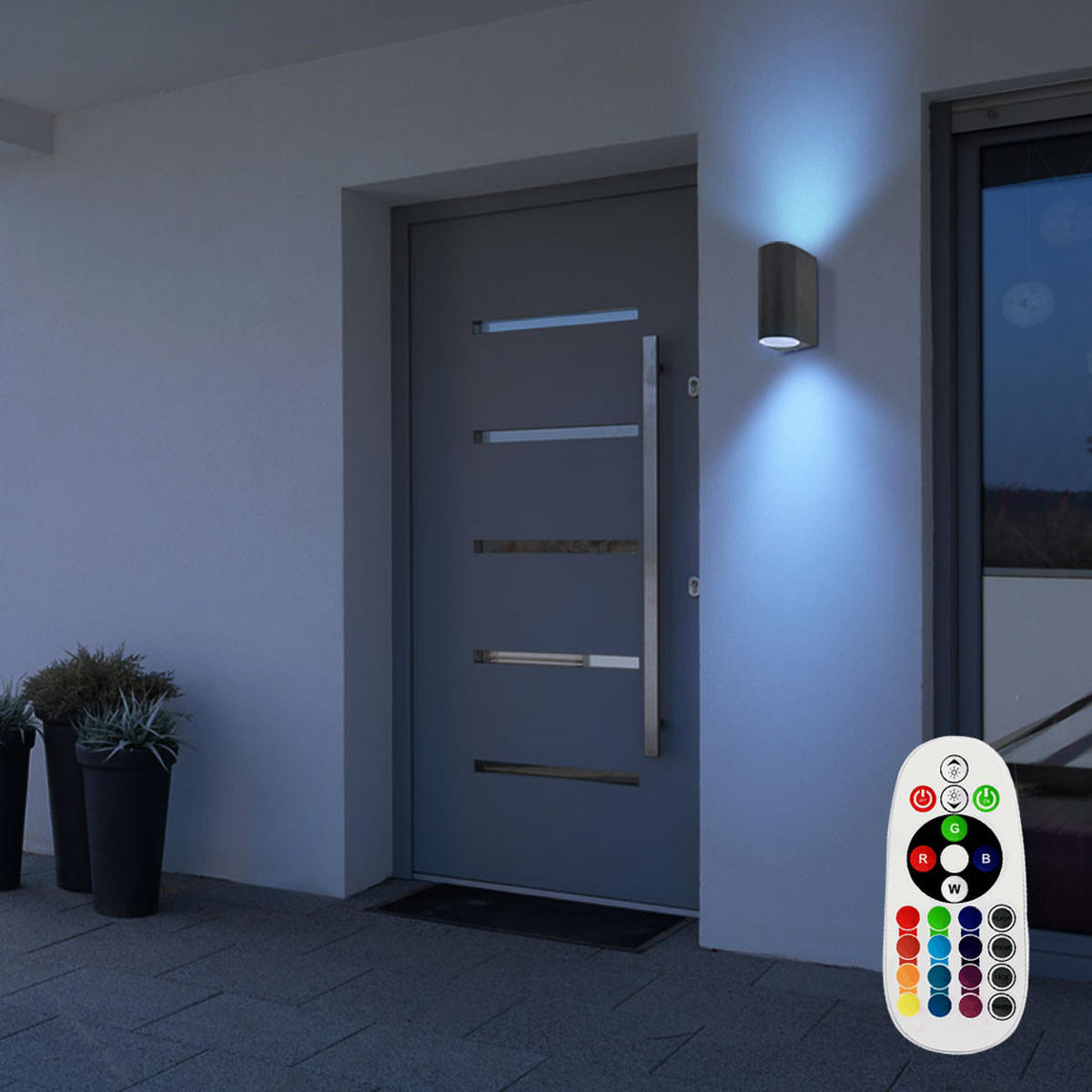 LED AUSSEN-WANDLEUCHTE Alu Druckguss Schwarz - Schwarz, Metall (6.5/14.5/9.5cm)