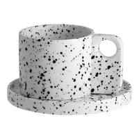 TASSE MIT UNTERTASSE Akamira - Weiß, Stein (0.29L) - home&you