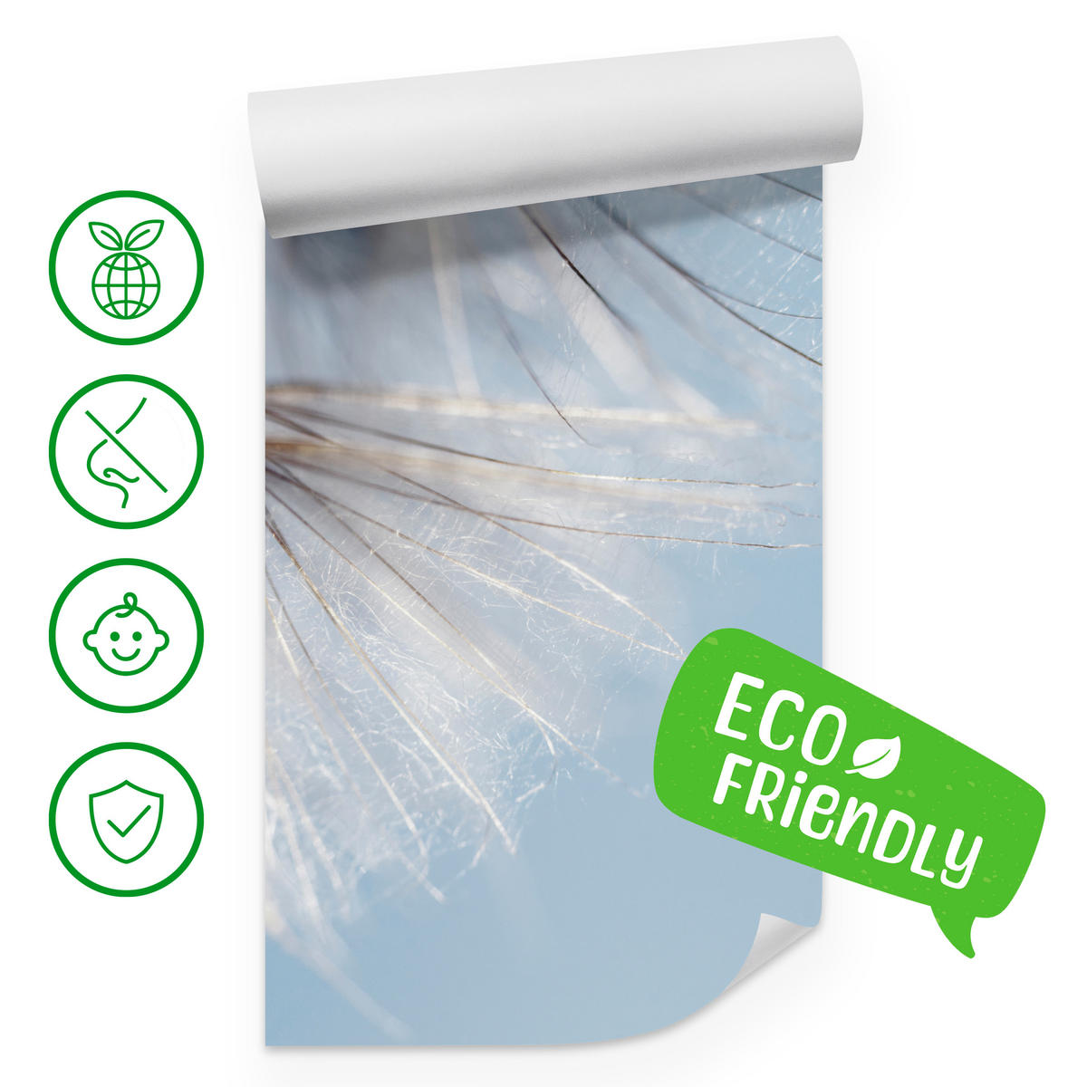 FOTOTAPETE für Schlafzimmer Zarte Löwenzahnblüten im Wind 400x280 - Braun/Weiß, Papier (400/280cm) - Muralo