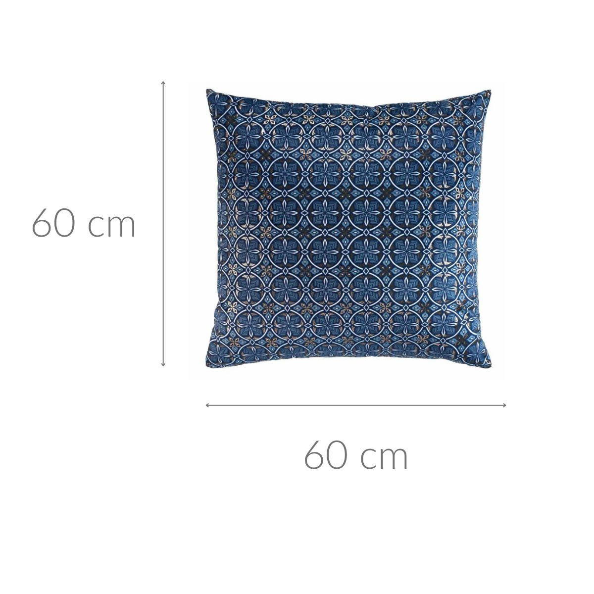 DEKO-KISSENBEZUG aus Velvet Joan 60/60 cm - Blau/Grün, Textil (60/60cm) - Douceur d´intérieur