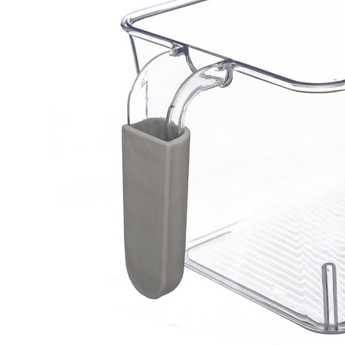 KÜHLSCHRANK-AUFBEWAHRUNGSBOX S mit Henkel, PET-Kunststoff, Gummi, Transparent - Transparent, Kunststoff (12.5/11/27.5cm) - 5five Simply Smart