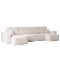 ECKSOFA Mit Schlaffunktion Und Bettkasten U-form BEST stoff Abriamo Ecru - Ecru, Holz (98/312cm) - Kaiser Möbel