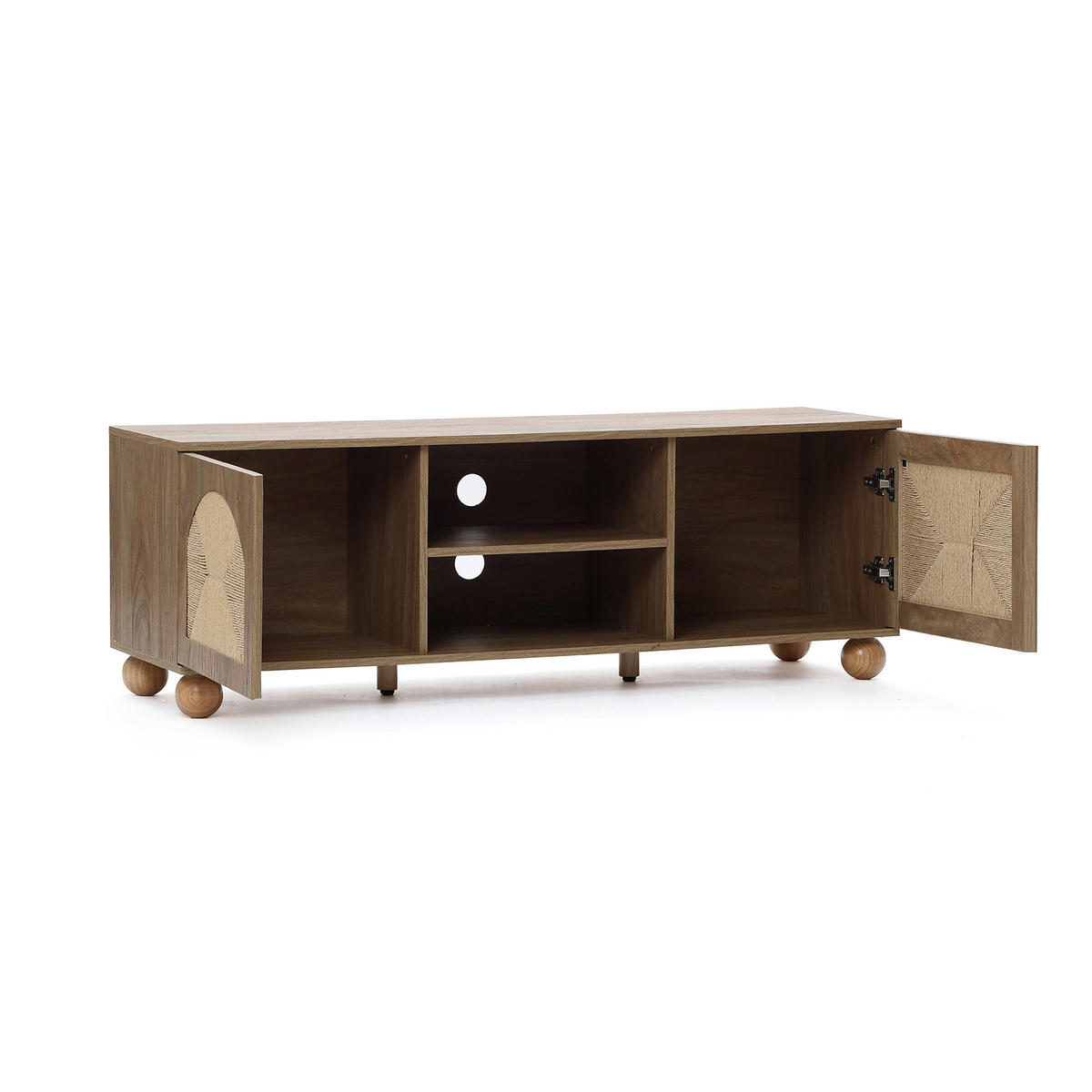 LOWBOARD TV-Schrank Retro, Holz | B140 x T40 x H48 cm - Braun, Holzwerkstoff (140/48/40cm) - Hometopia