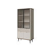 VITRINE Marly 1SD2W RE02 - Kaschmir/Goldfarben, Holzwerkstoff/Metall (90/191/40cm) - MIRJAN24
