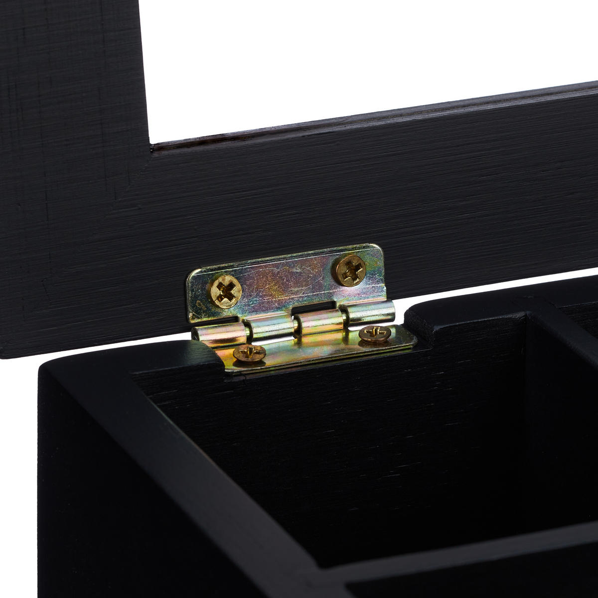 TEEBOX - Schwarz, Holz/Kunststoff (28/9/16cm) - Relaxdays