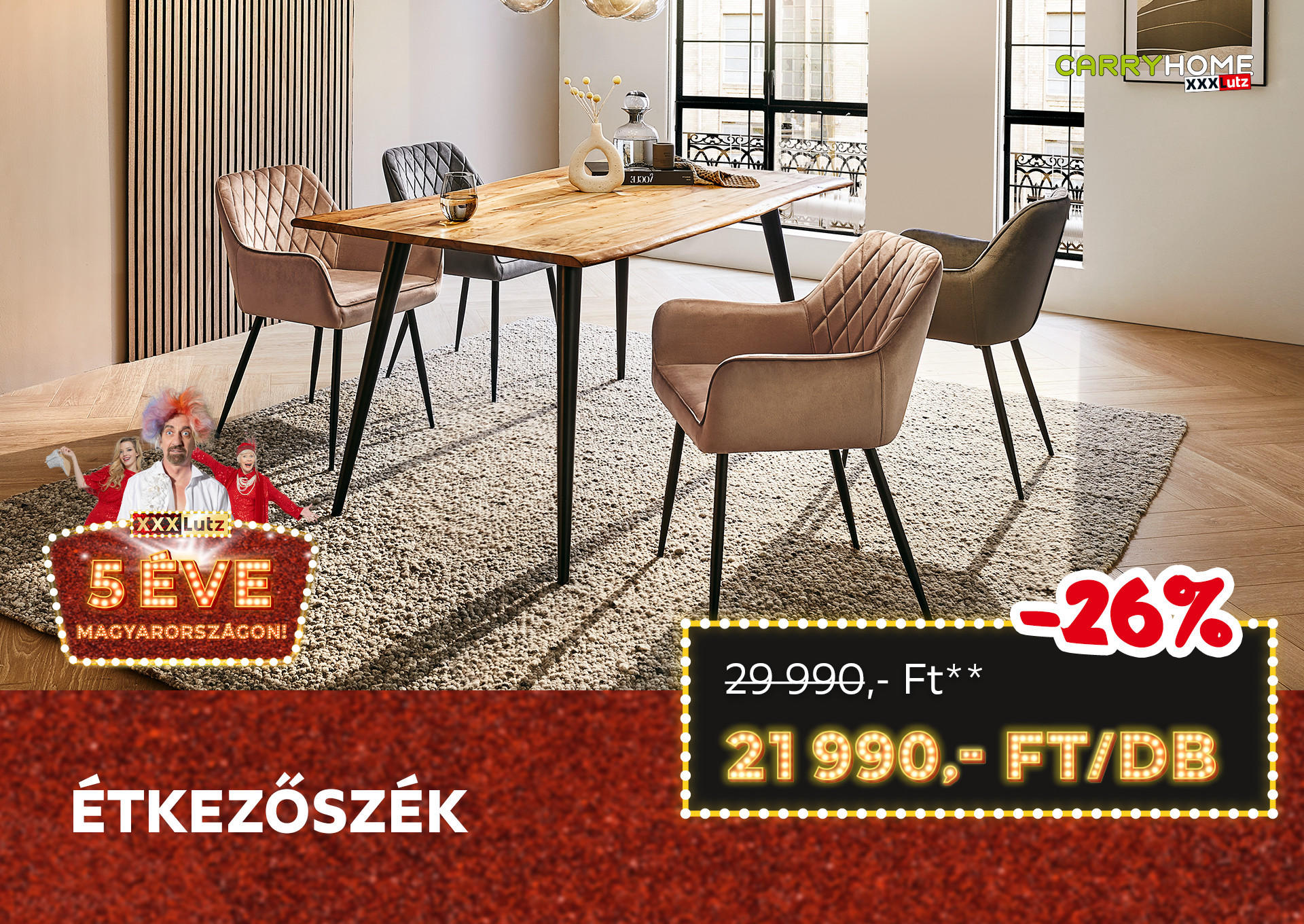 ÉTKEZŐSZÉK Kiemelt termék 29990 Ft.- helyett 21990 Ft.-