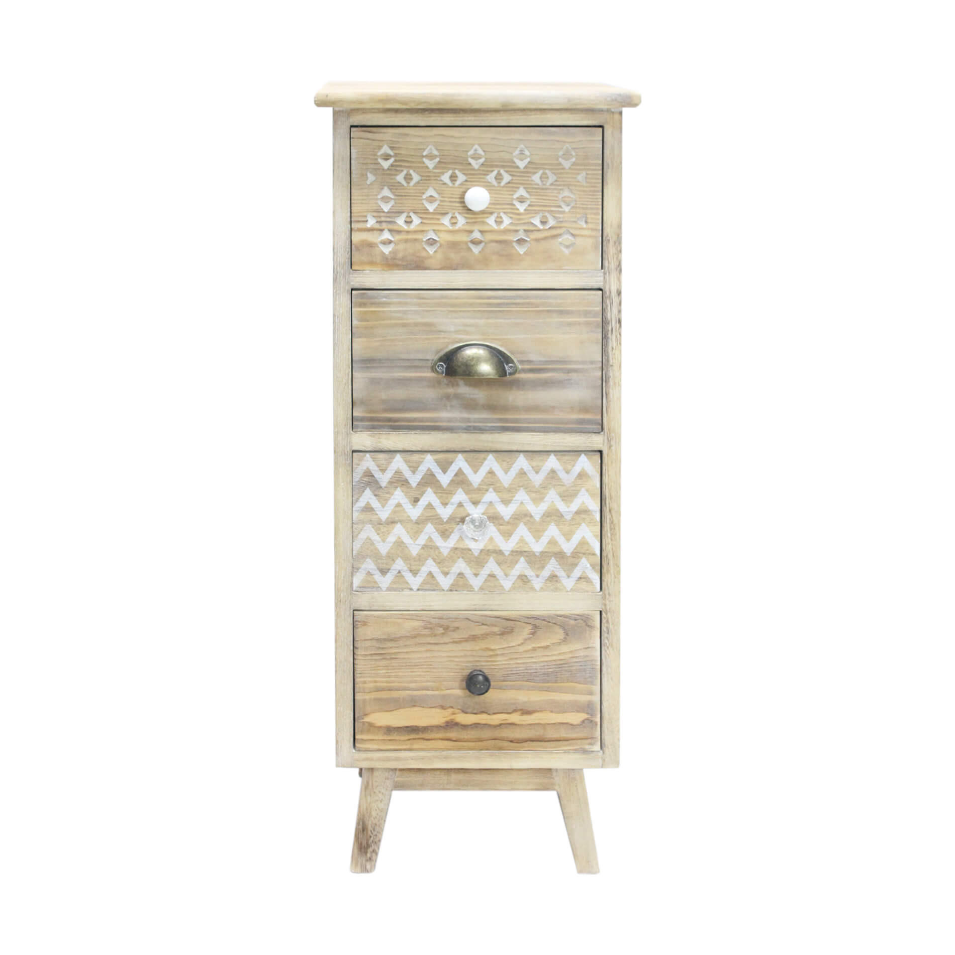 KOMMODE Hellbraun 30/30/82 cm - Hellbraun, Holz (30/82/30cm) - Mobili Rebecca