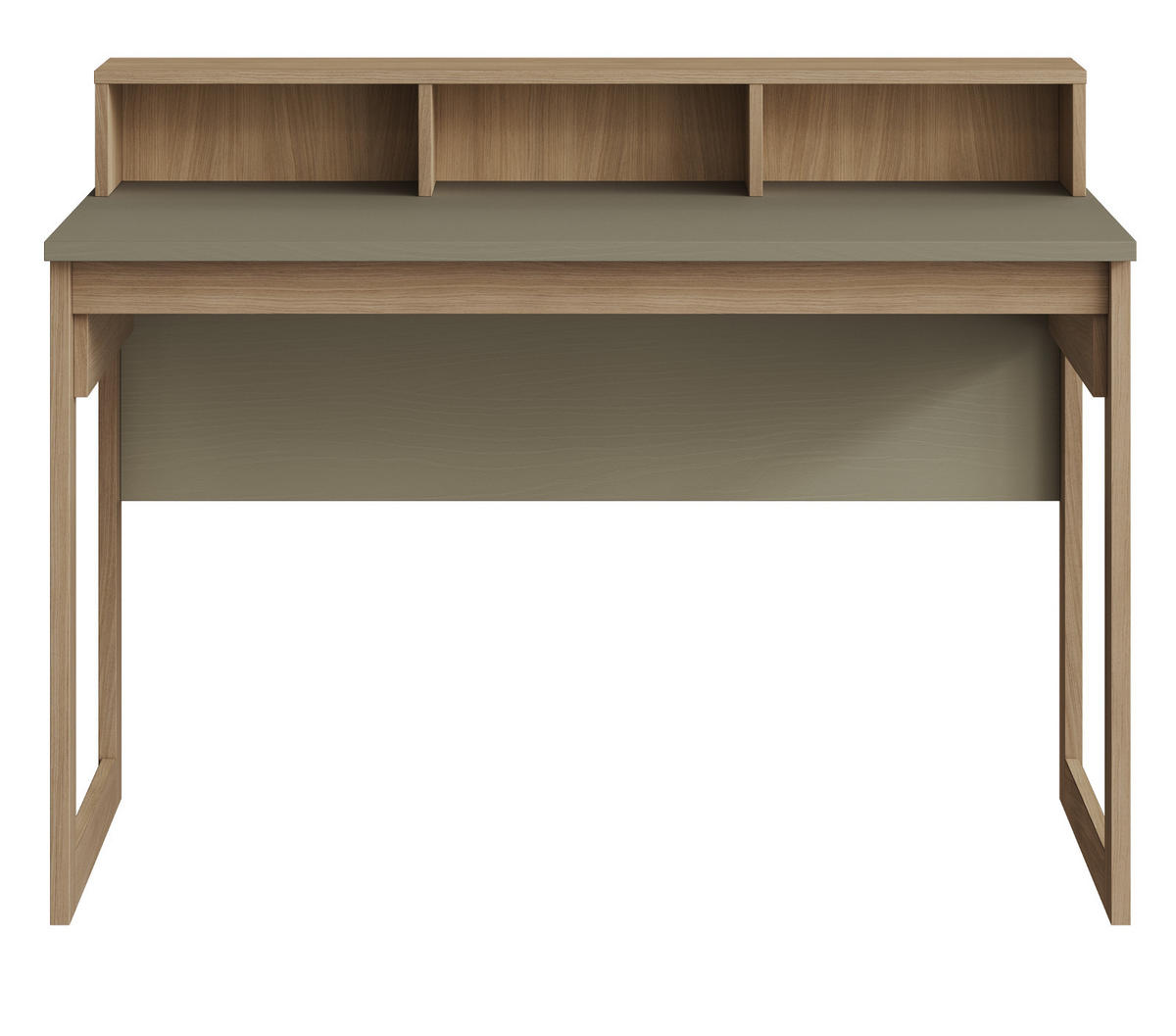 SCHREIBTISCH Salbei grün, Eiche, Laptoptisch skandinavisch 120 cm - Salbeigrün/Eichefarben, Holzwerkstoff (60/120/91cm) - Furn.Design