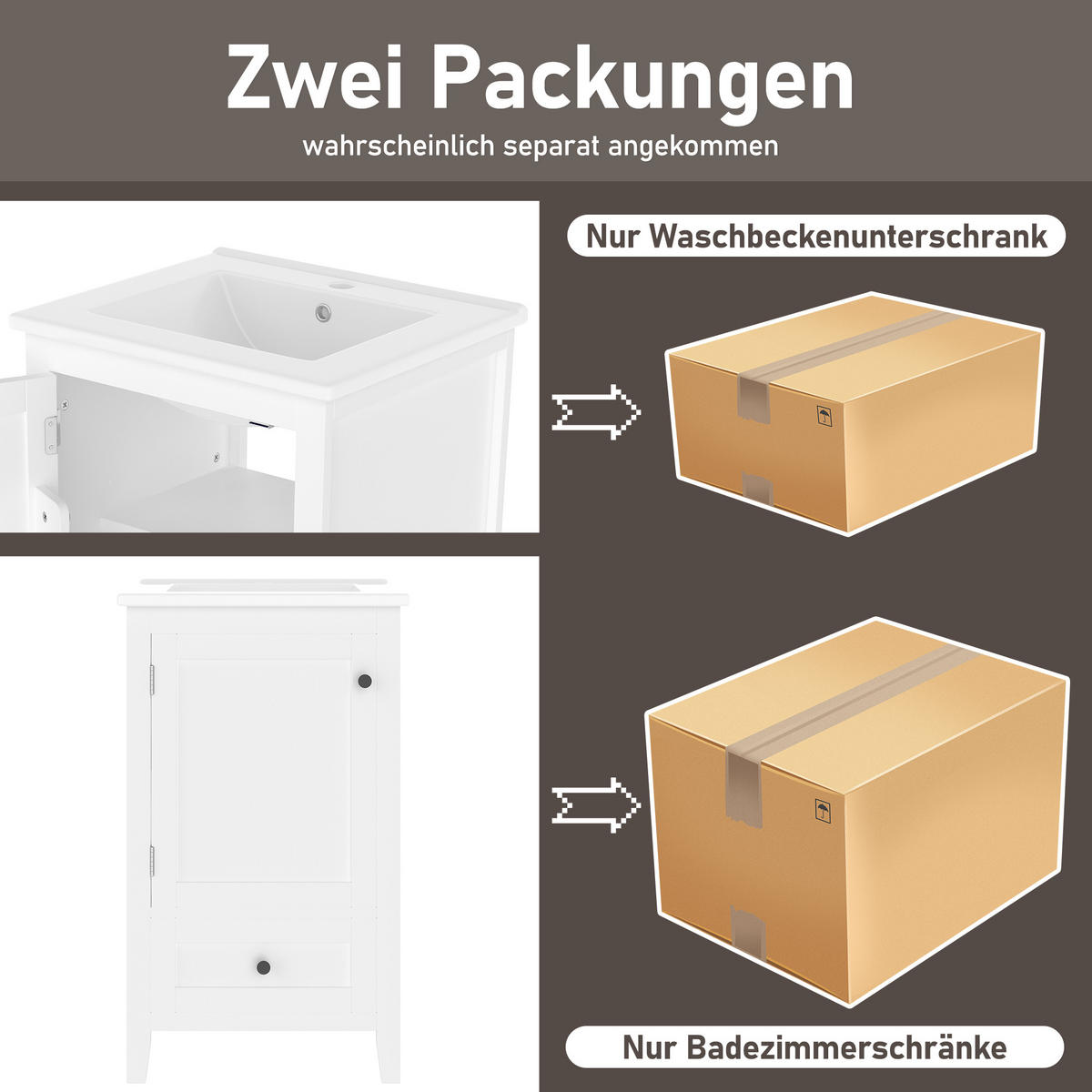 WASCHTISCH Weiß 51/46/85 cm - Weiß, Holz (51/85/46cm) - PANGIVO