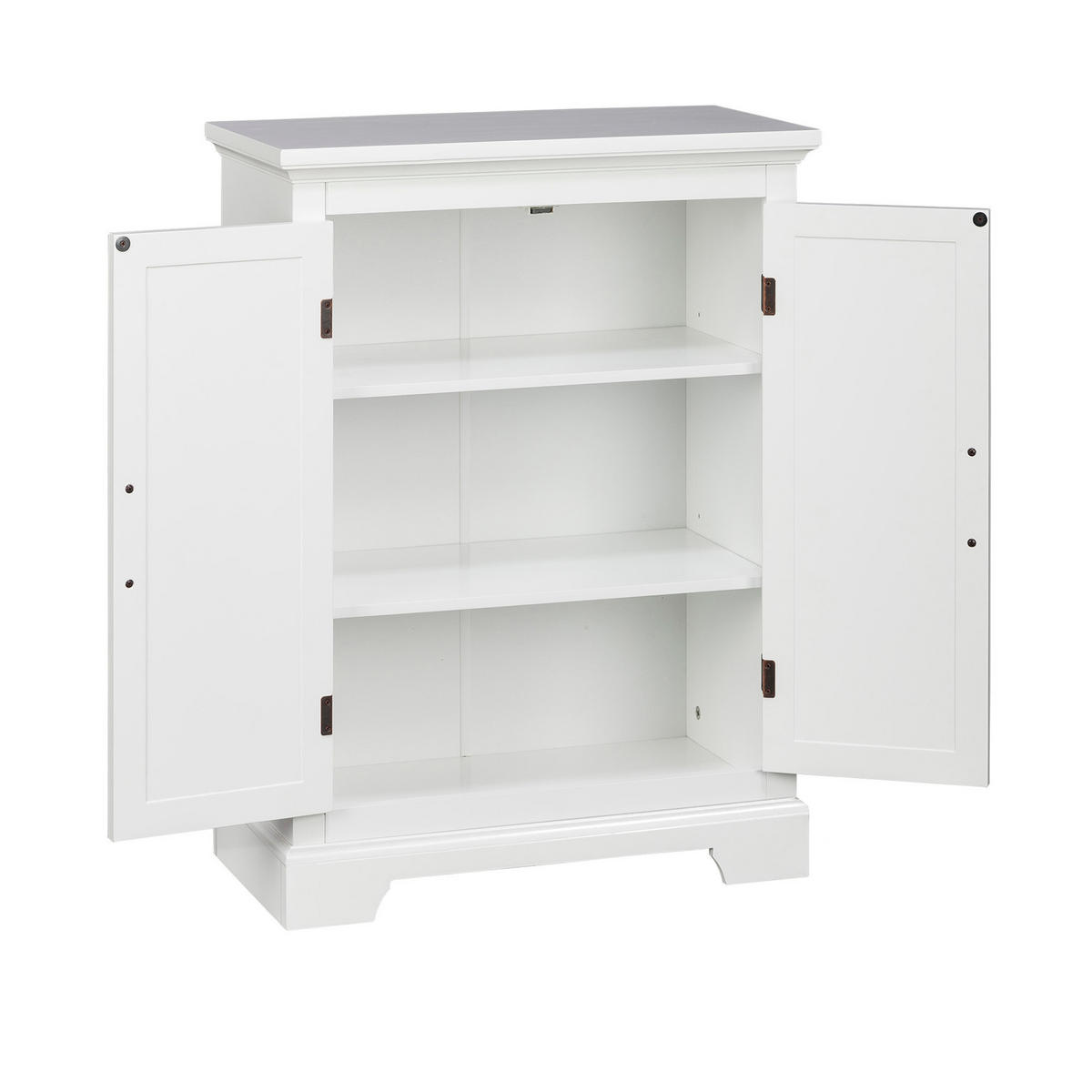 BADEZIMMERBADSCHRANK Freistehender, 81cm, Weiß - Weiß, Holzwerkstoff (32/81/61cm) - Teamson Home