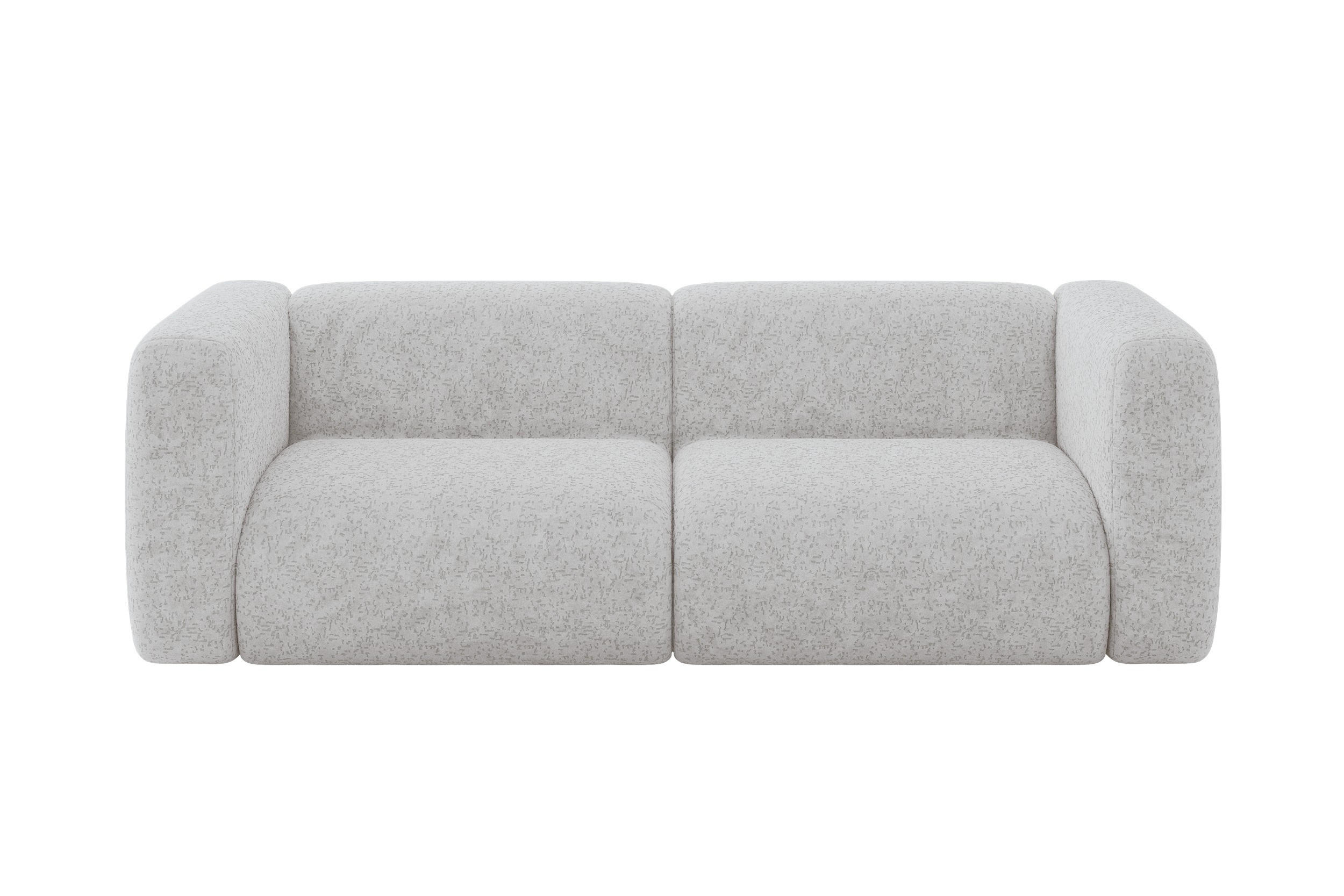 ALTDECOR MODULÁRNÍ pohovka MIRA-S1, 2místná, 228 × 89 × 70 cm, šedá, velur