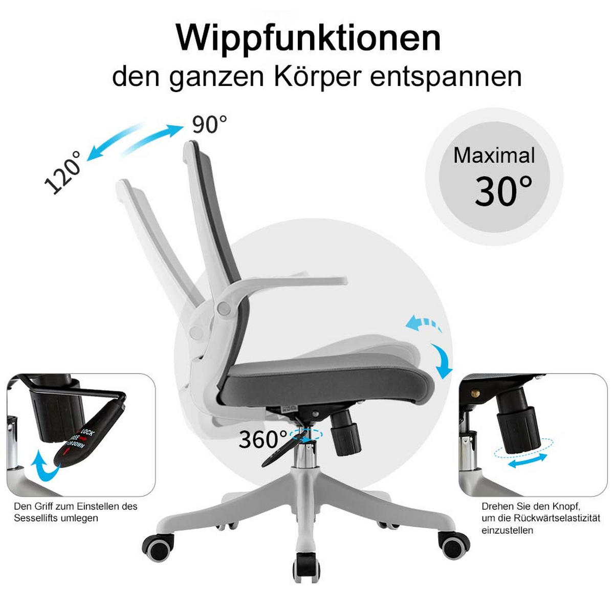 BÜROSTUHL Schwarz - Schwarz, Textil (63/99/46cm) - SIHOO