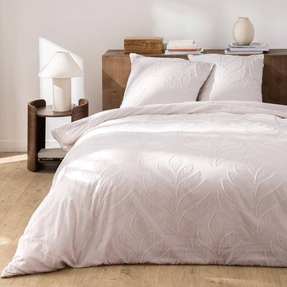 BETTWÄSCHE-SET mit Tufting Calita 240/220 cm - Weiß, Textil (220/240cm) - Douceur d´intérieur