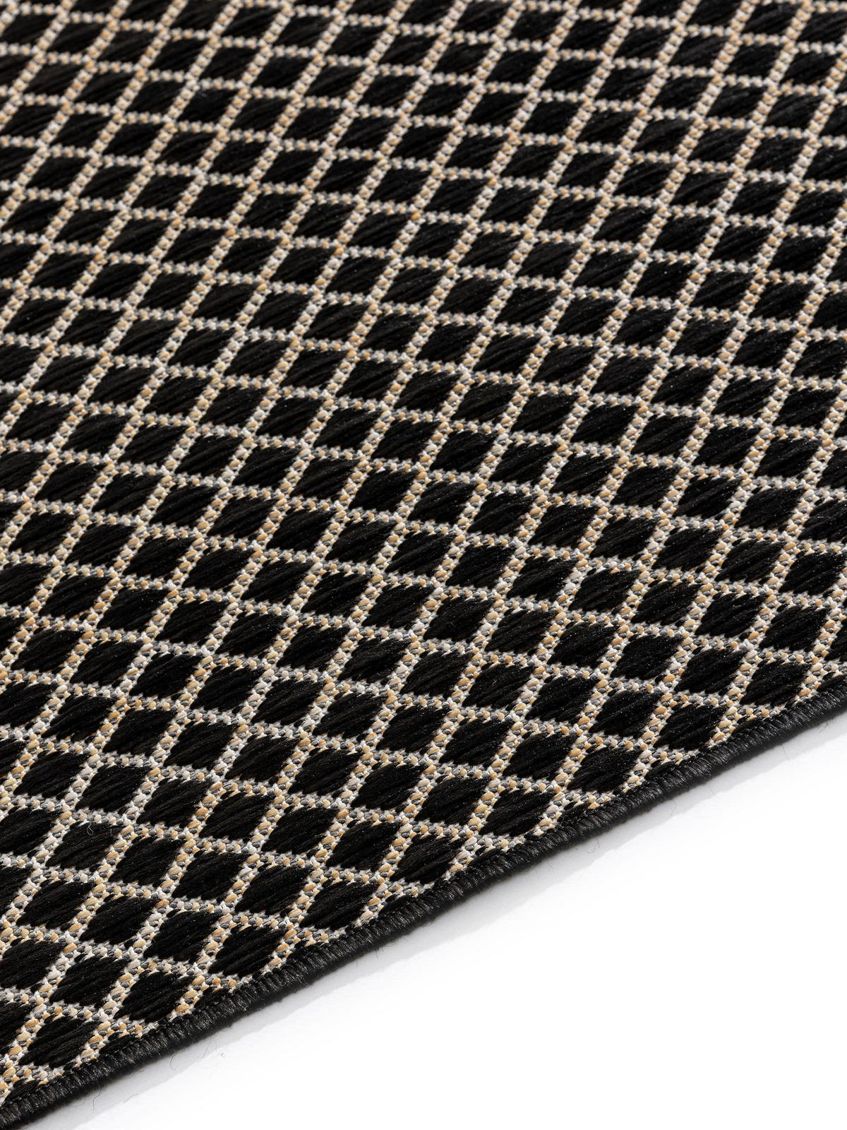 OUTDOORTEPPICH Lou Schwarz 240x350 cm - Schwarz, Kunststoff (240/350cm) - benuta