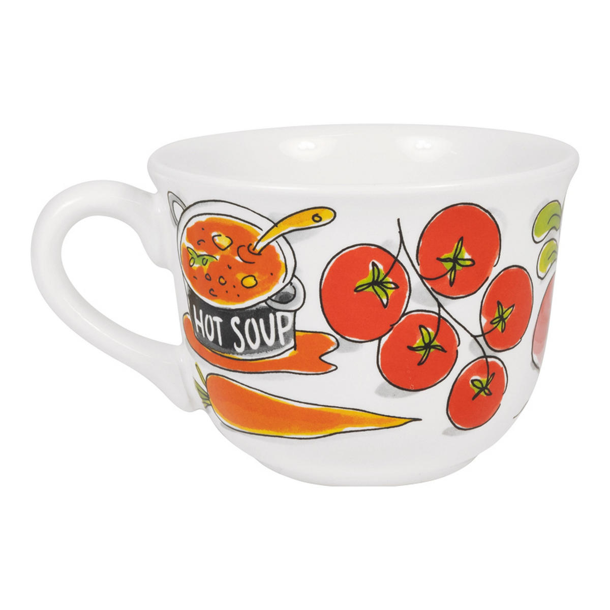 SUPPENSCHALE Rote Suppe in Bunt - 14cm - Multicolor, Keramik (12.7/16.2/9.7cm) - Blond Amsterdam