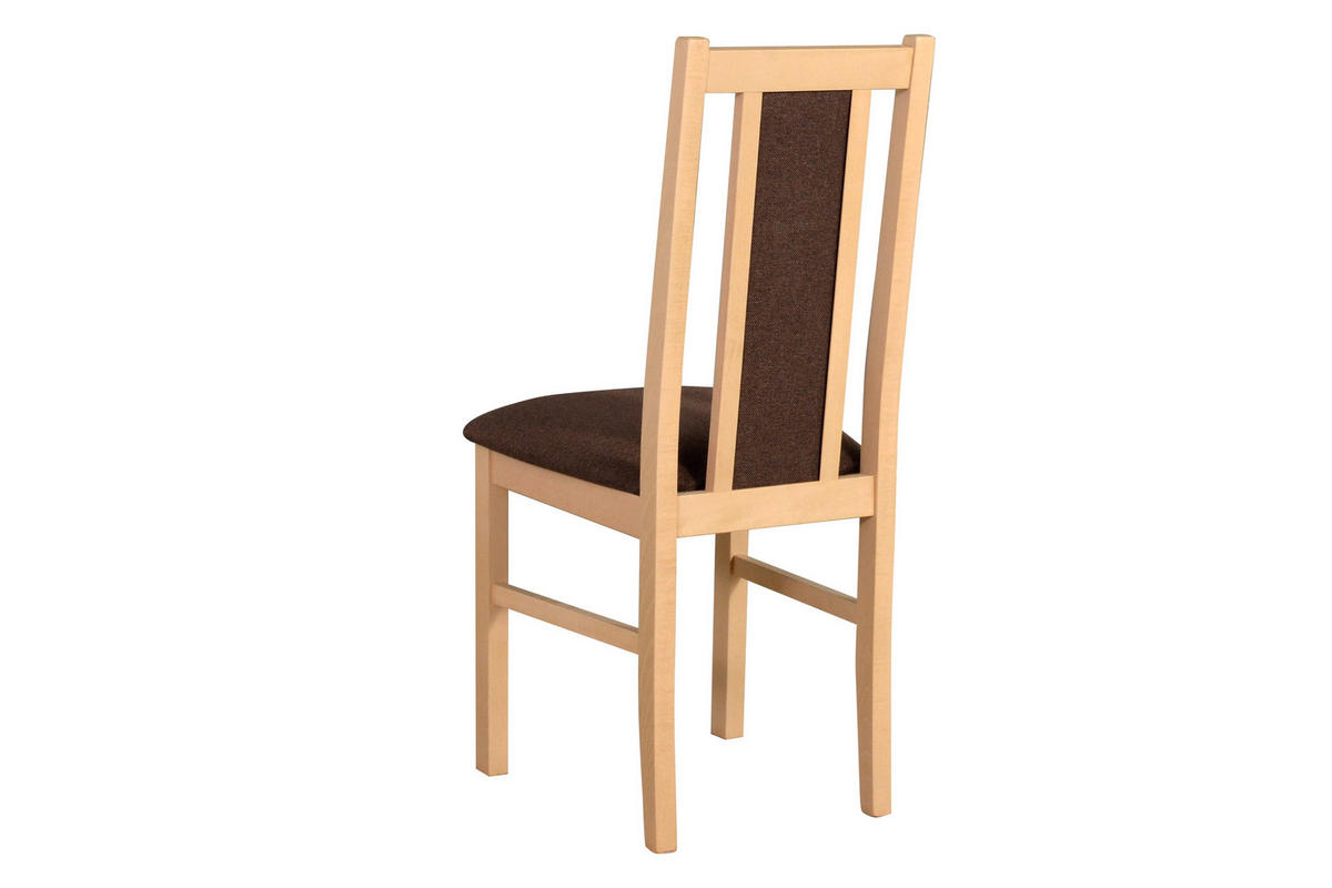STUHL 2er Set BOS 14, sonoma - Braun/Sonoma Eiche, Holz (43/94/40cm) - Leaf Design