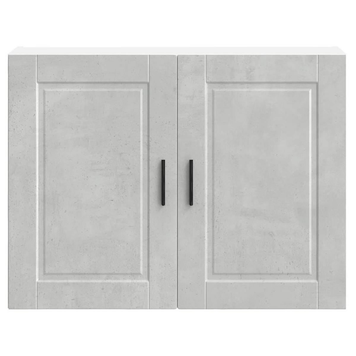 KÜCHEN-HÄNGESCHRANK Betongrau Holzwerkstoff - Grau, Holzwerkstoff (31/60/80cm) - vidaXL