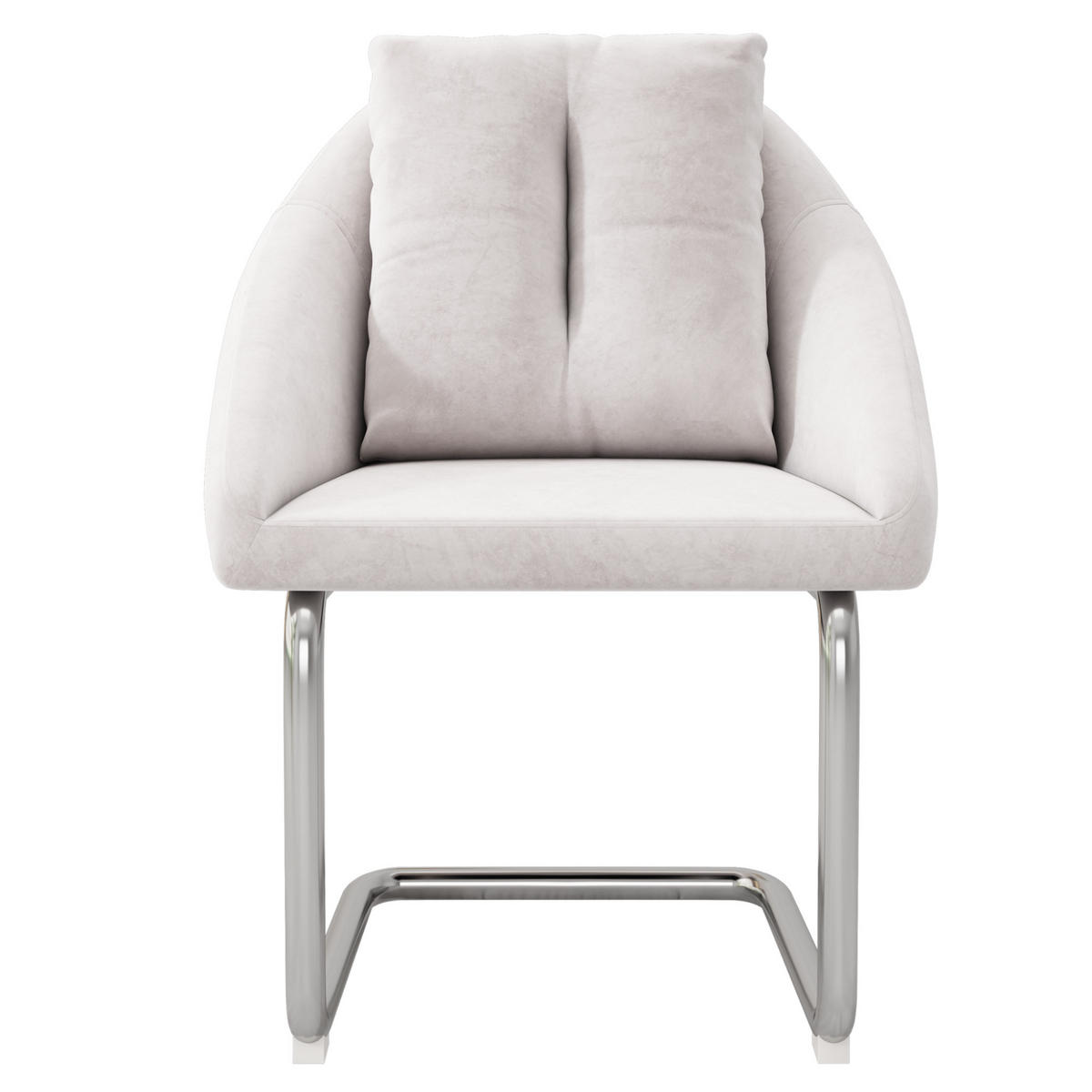 ESSZIMMERSTUHL 4 Stück Samt Drehbar Beige, Kissen, Luxus - Beige, Textil (57/82/59cm) - FLIEKS
