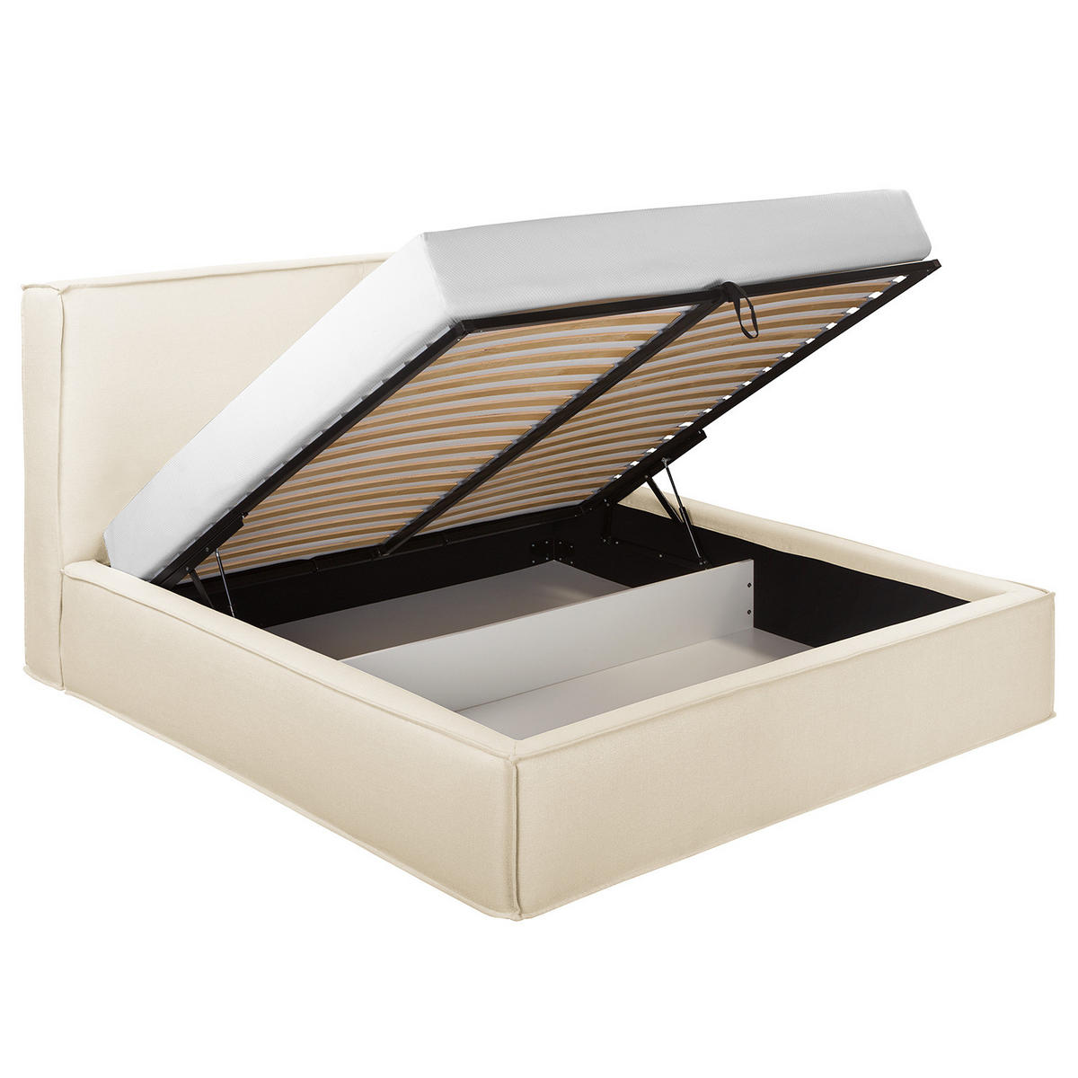 POLSTERBETT - Creme, Textil (180/200cm) - home24