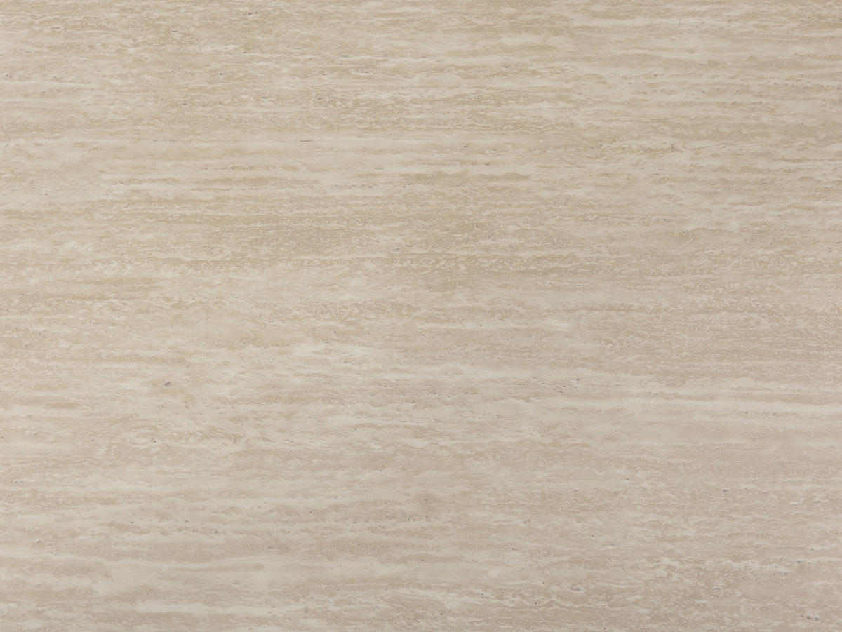 ESSTISCH 4 Personen - MDF - Travertin-Optik - Taupe - LARIOZA - Beige, Holz (120/120/75.5cm) - Vente-Unique