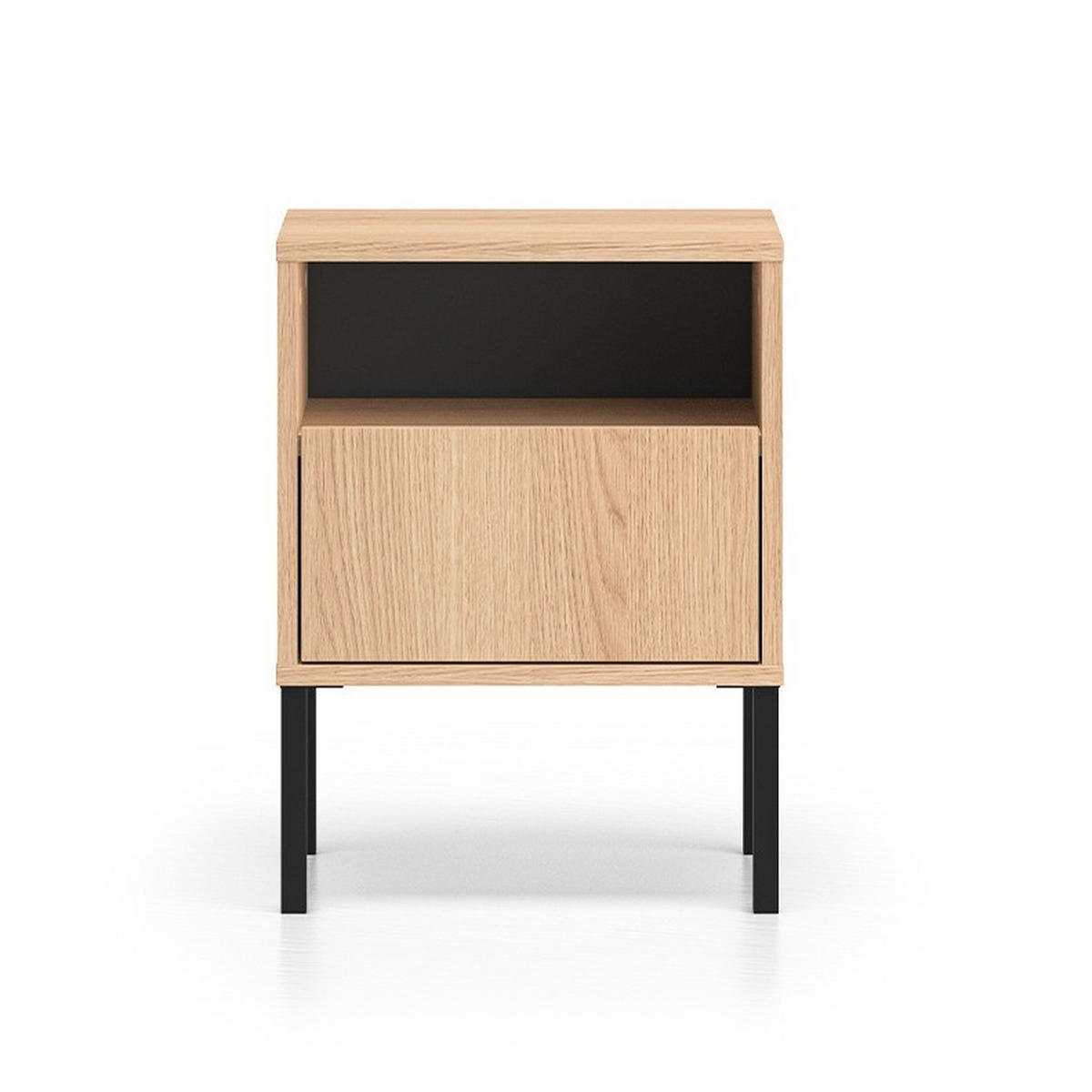 NOČNA OMARICA Paige Les in črna barva - črna, leseni material (40/53/34cm) - Petits-meubles