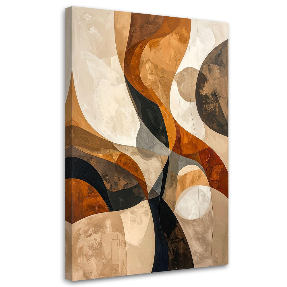 LEINWANDBILD Abstraktion 80x120cm - Beige, Textil (80/120cm) - Feeby