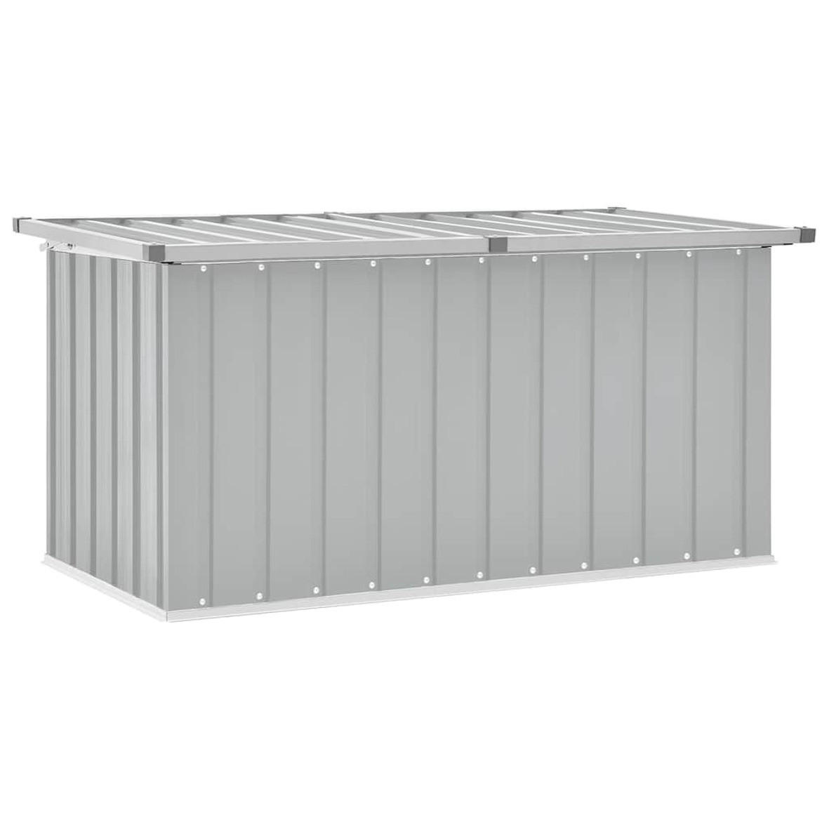 GARTENBOX GRAU 129X67X65 CM - Grau, Metall (67/65/129cm) - vidaXL